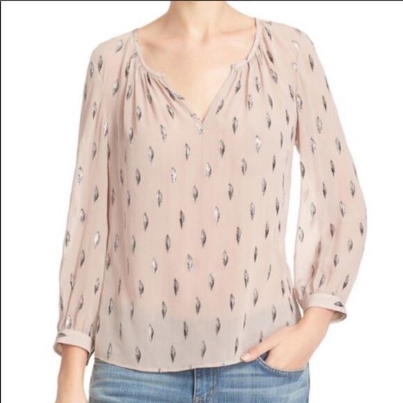 Joie Mauro Metallic Jacquard Blouse - Picture 2 of 12